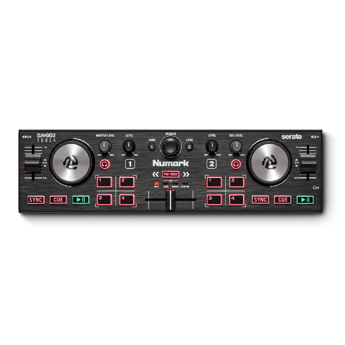 DJ2GO Touch Pocket DJ Controller with Capacitive Touch Jog Wheels main product photo